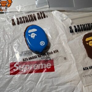 A Bathing Ape Bape Blue Coin Pouch 100% Authentic